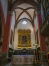 Painting of Madonna and saints over the main altar in the church of San Martino Maggiore in Bologna