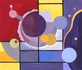 Painting in manner of Vasily Kandinsky Royalty Free Stock Photo