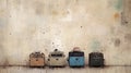 Painting Of Old Electric Amps In The Style Of Various Artists