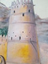 Painting of an old fashioned castle