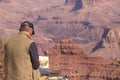 Painting while overlooking the Grand Canyon