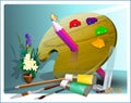 Painting pallette Royalty Free Stock Photo