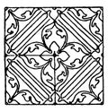 Painting Pattern is an Italian Renaissance design, vintage engraving