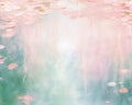 a painting of pink flowers floating in the water Royalty Free Stock Photo