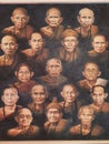 Painting with portraits of old Buddhist monks