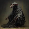 Painting Of A Rat In Robe: Andreas Rocha, Stefan Gesell, Ralph Mcquarrie Style