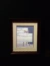 Painting in Rene Magritte museum