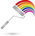 Painting roller Colorful logo, professions and painter logo Royalty Free Stock Photo