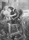 A painting of Romeo and Juliet by an English painter Ford Madox Brown in the old book the History of Painting, by R. Muter, 1887,