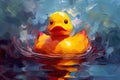 Painting of a rubber duck - Generative AI