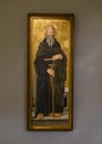 Painting of Saint Antonio Abate in The Pinacota Ambrosiana, the Ambrosian art gallery in Milan, Italy