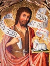 Painting of Saint John the Baptist Royalty Free Stock Photo