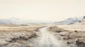 Tundra Road: Poetic Pastoral Scenes In Watercolor