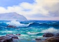 Painting seascape