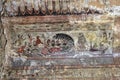 Painting of a Sheshashayi Vishnu painted on the wall of Raja Mahal Palace of Orchha