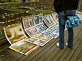 Art for sale along River Seine, Paris, France Royalty Free Stock Photo