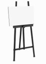 Painting stand Black easel with blank canvas