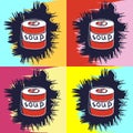 Painting in the style of Andy Warhol Royalty Free Stock Photo