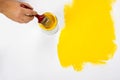 Painting surface yellow