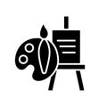 Painting talent black glyph icon Royalty Free Stock Photo