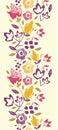 Painting Texture flowers vertical seamless pattern Royalty Free Stock Photo