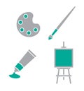 Painting tools set icon