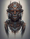 Painting of a Tribal Robot