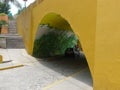 Painting in a tunnel in Barranco district of Lima