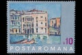 Postage stamp with Painting of Venice by Gheorghe Petrascu