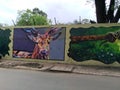 Painting on wall by a local artist