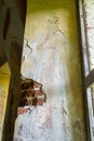 Painting of the walls of an abandoned Orthodox church Royalty Free Stock Photo
