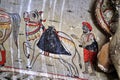 Painting of water server with his Bull in war time painted on the wall of Lakshmi Narayana Temple at Orchha