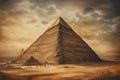 Painting of a watercolor drawing of Pyramid of Cheops.