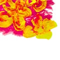 Painting watercolor flowers yellow abstract