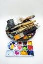 Painting, watercolor, Palette , paintbrush Royalty Free Stock Photo
