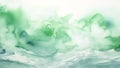 Green painting watercolors splash background, ink wash aquarellist watercolors illustration Royalty Free Stock Photo