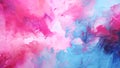 Blue pink painting watercolors splash background, ink wash aquarellist watercolors illustration Royalty Free Stock Photo