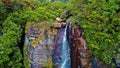 Painting waterfall among the jungle