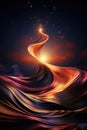 A Painting Of A Wave With A Star In The Sky Royalty Free Stock Photo