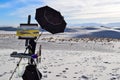 Painting in White Sands Desert, New Mexico, USA