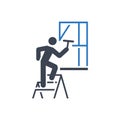 Painting Window Icon Royalty Free Stock Photo