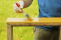 Painting wood furniture