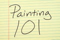 Painting 101 On A Yellow Legal Pad Royalty Free Stock Photo