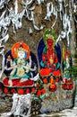 Paintings alongside the 9.83m high Nie Tang, Tibet