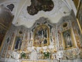 Paintings in the altar of an old Catholic church