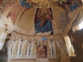 Bertubani David Gareja cave church fresco Royalty Free Stock Photo