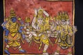 Paintings on the ceiling, Brihadishvara Temple, an UNESCO World Heritage Sites, Thanjavur, Tamil Nadu, India Royalty Free Stock Photo