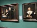 Paintings by the Dutch master Rembrandt at the Queen`s Gallery in London England Royalty Free Stock Photo