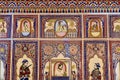 Paintings on the elevation on Shekhawati Hevelis in India Royalty Free Stock Photo