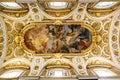 Paintings and frescoes on church ceiling